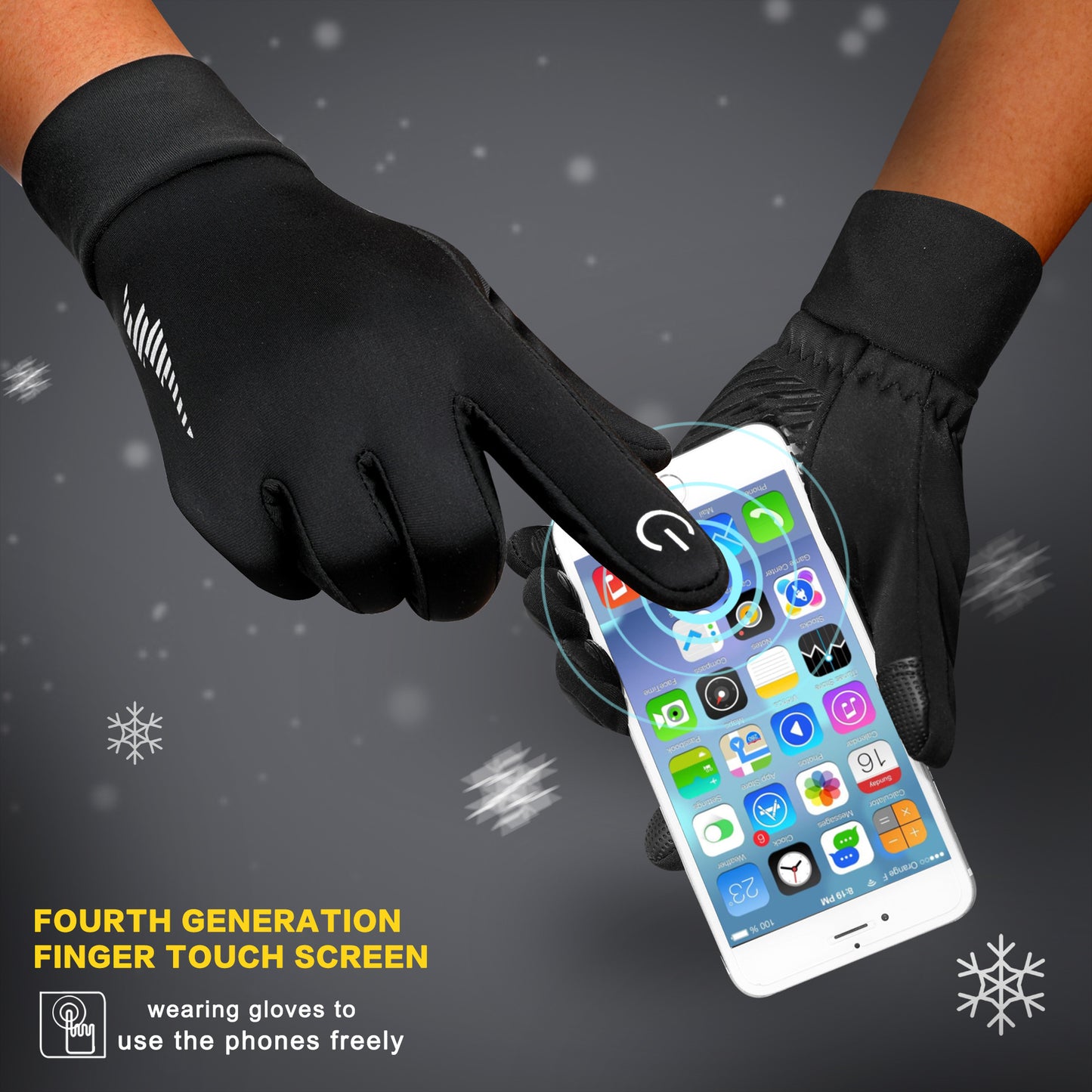 Outdoor Full Finger Fleece Gloves Touch Screen